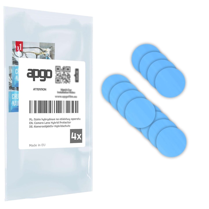 Set de 4 sticle de protectie pentru Oppo A6 Pro 5G – apgo, camera sticla pentru obiectivul camerei telefonului, full glue, 9H, anti-zgarieturi