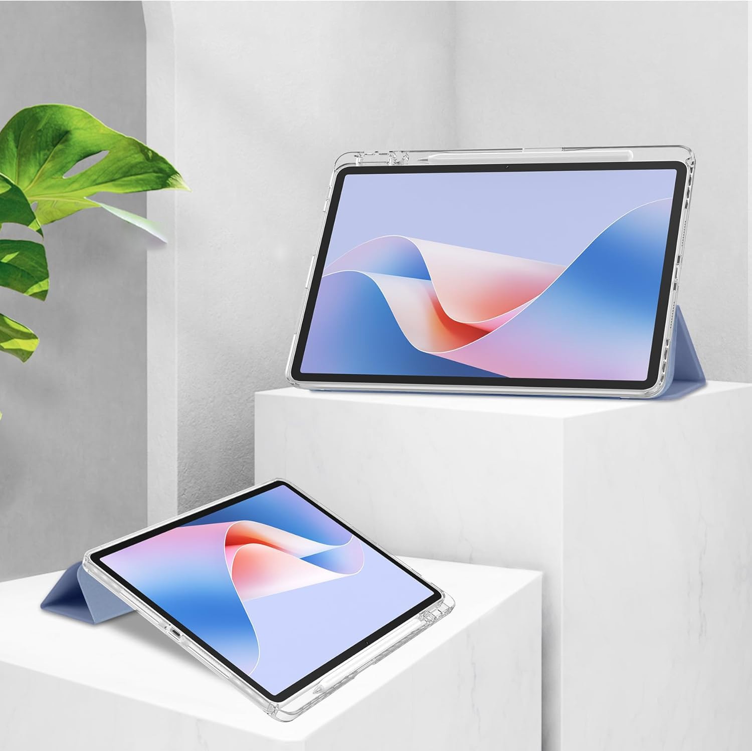 Husa cu clapeta pentru tableta, Supero, Huawei, compatibilitate Huawei MatePad SE 11 (2024) AGS6‑W00, material silicon moale, protectie margini intarite, slot pentru stylus, permite incarcare si sincronizare fara scoatere, violet