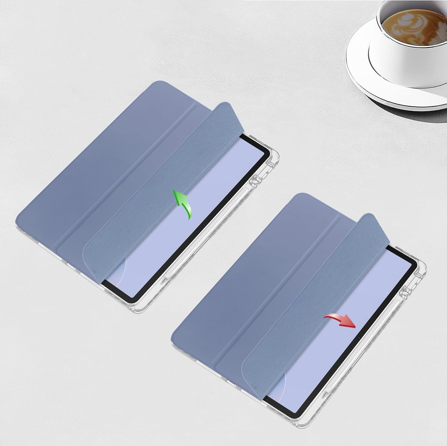 Husa cu clapeta pentru tableta, Supero, Huawei, compatibilitate Huawei MatePad SE 11 (2024) AGS6‑W00, material silicon moale, protectie margini intarite, slot pentru stylus, permite incarcare si sincronizare fara scoatere, violet