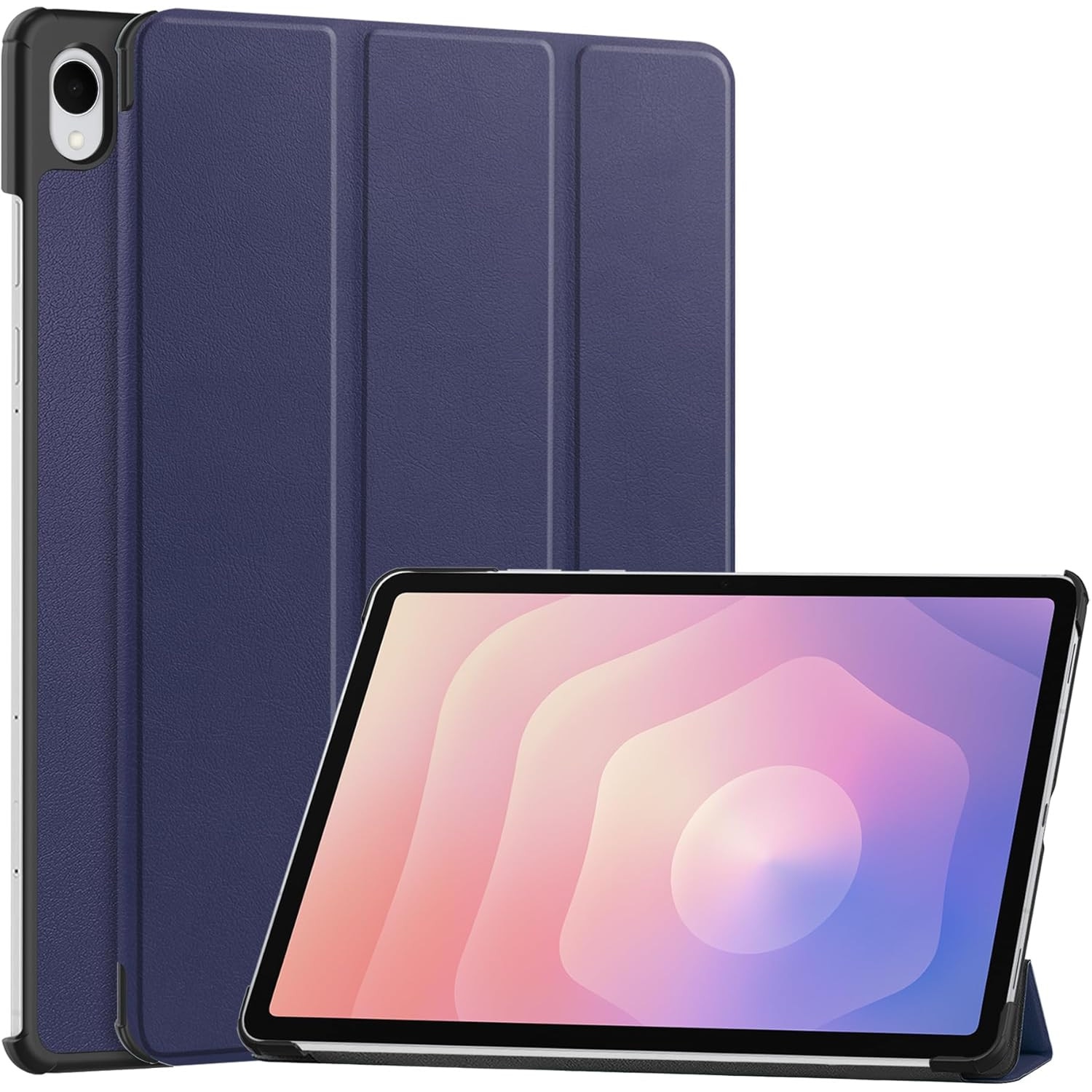 Husa pentru Samsung Galaxy Tab S11, 11 inch, tip stand functie sleep/wake-up si inchidere magnetica, protectie 360 - albastru