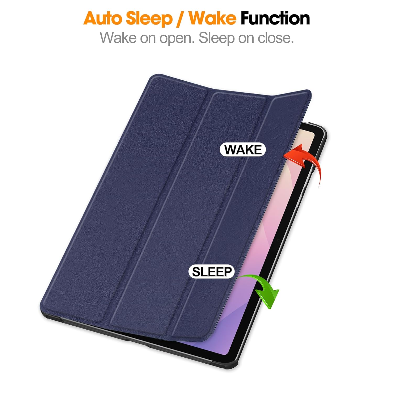 Husa pentru Samsung Galaxy Tab S11, 11 inch, tip stand functie sleep/wake-up si inchidere magnetica, protectie 360 - albastru