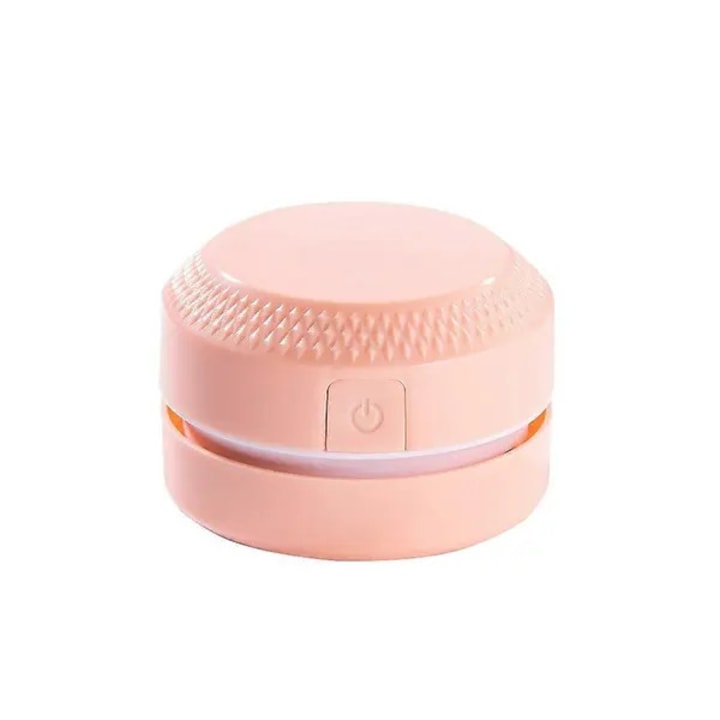 Aspirator portabil desktop mic roz fara fir 2xAA