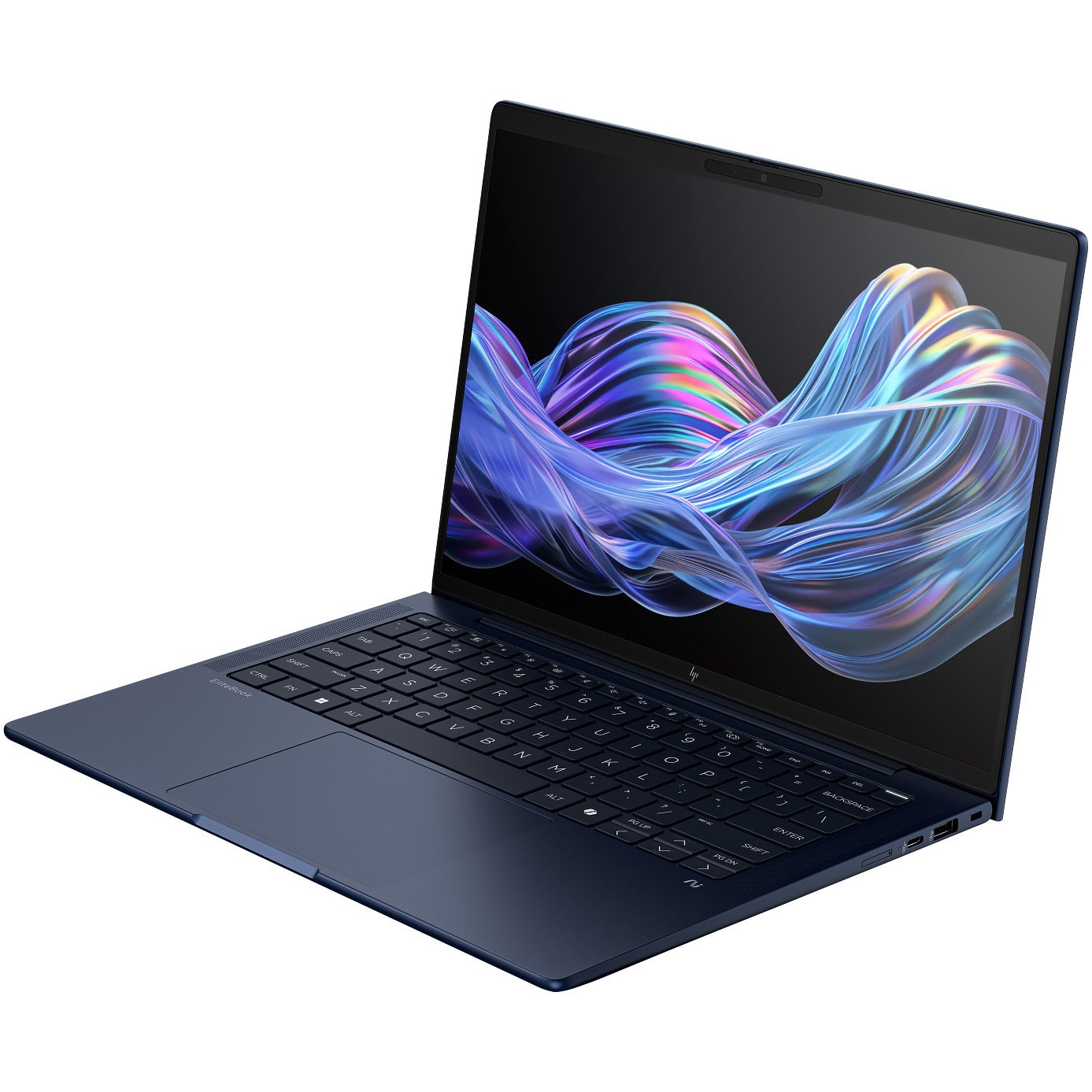 Laptop HP EliteBook Ultra G1i B66TQAT, 14 inch 1920 x 1200 Touchscreen, Intel 258V 8 C / 8 T, 2.2 GHz - 4.8 GHz, 12 MB cache, 12 W, 32 GB LPDDR5X, 1 TB SSD, Intel Arc Graphics, Windows 11 Pro, Albastru