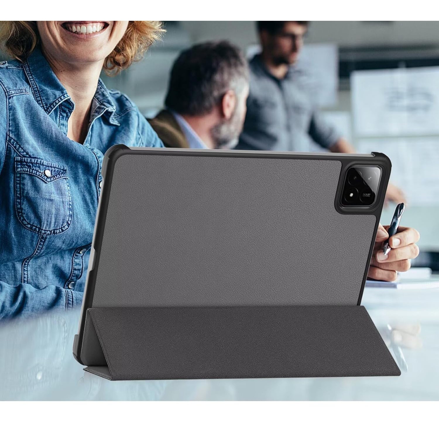 Husa pentru tableta, Supero, Xiaomi, compatibila cu Xiaomi Pad 7 / 7 Pro / 8 / 8 Pro 11 "2", functie stand reglabila, functie wake/sleep auto, margini intarite, piele ecologica, interior captusit, ultra-subtire, negru