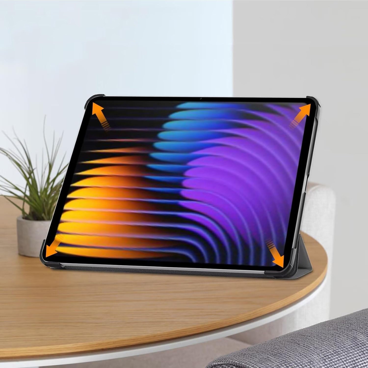 Husa pentru tableta, Supero, Xiaomi, compatibila cu Xiaomi Pad 7 / 7 Pro / 8 / 8 Pro 11 "2", functie stand reglabila, functie wake/sleep auto, margini intarite, piele ecologica, interior captusit, ultra-subtire, negru