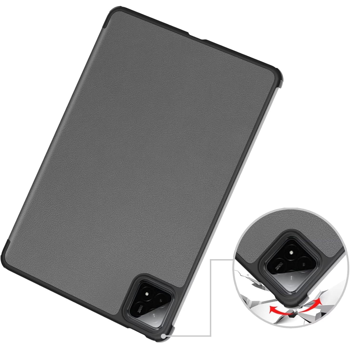 Husa pentru tableta, Supero, Xiaomi, compatibila cu Xiaomi Pad 7 / 7 Pro / 8 / 8 Pro 11 "2", functie stand reglabila, functie wake/sleep auto, margini intarite, piele ecologica, interior captusit, ultra-subtire, negru