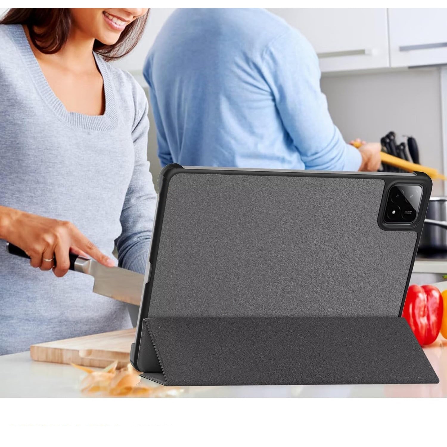 Husa pentru tableta, Supero, Xiaomi, compatibila cu Xiaomi Pad 7 / 7 Pro / 8 / 8 Pro 11 "2", functie stand reglabila, functie wake/sleep auto, margini intarite, piele ecologica, interior captusit, ultra-subtire, negru