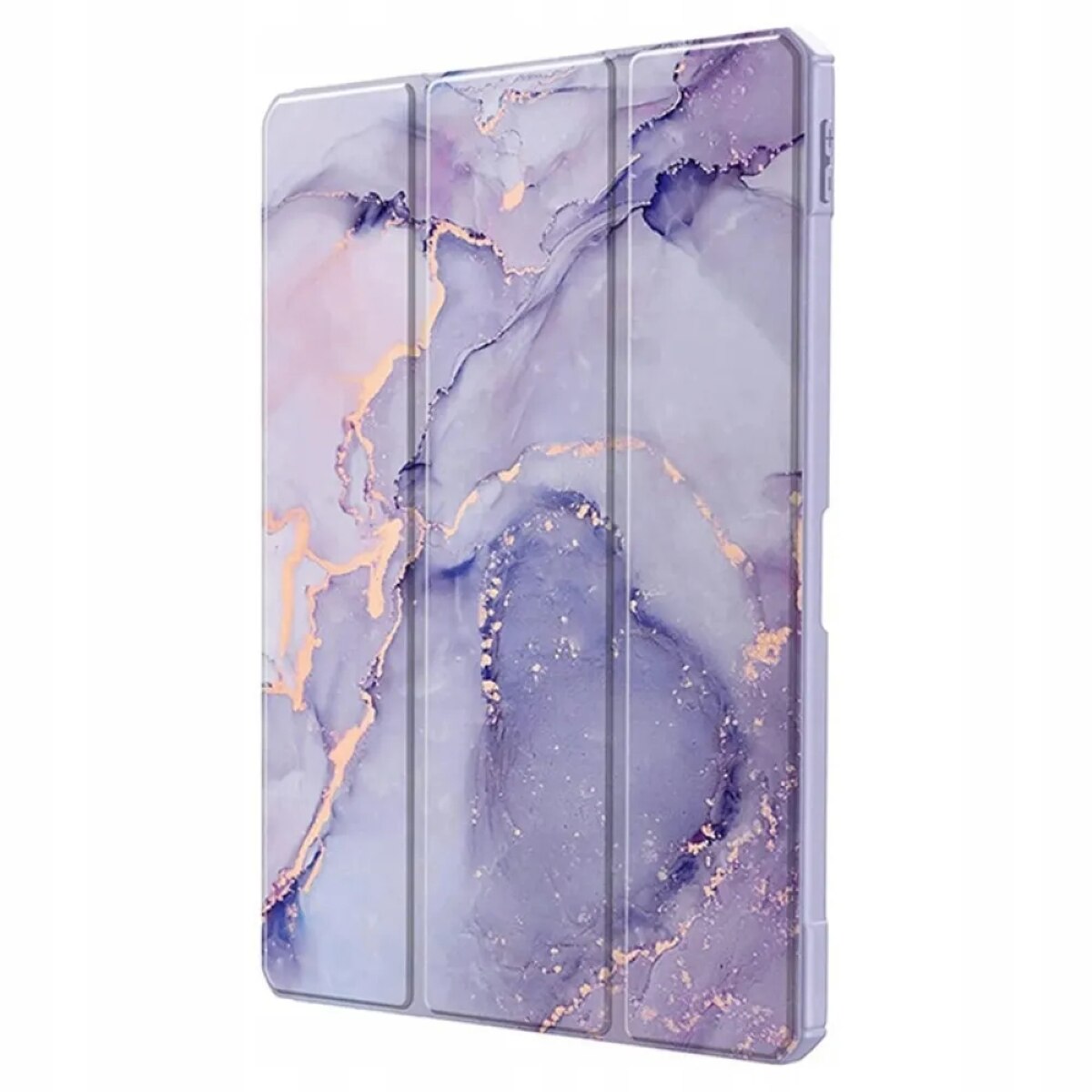 Husa pentru tableta, Supero, Lenovo, compatibila cu Tab M11/K11E TB-330FU/TB-330XU/TB-331FC, design Purple Marble cu spate transparent, protectie impotriva zgarieturilor si socurilor, usor de montat, material de inalta calitate, violet