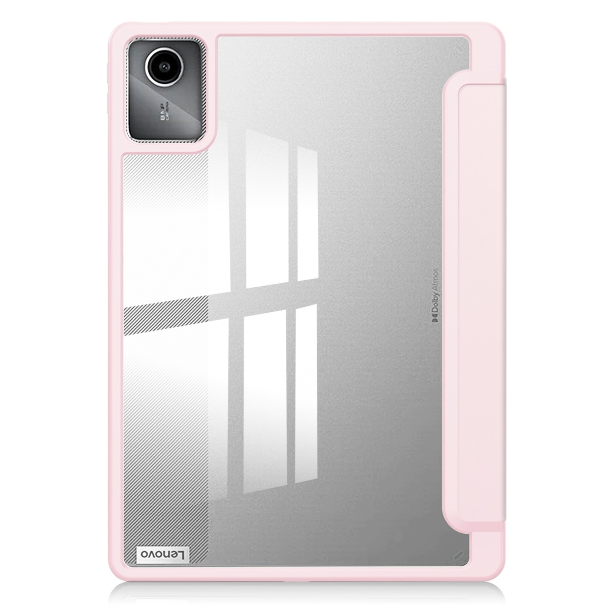 Husa cu clapeta pentru tableta, Supero, Lenovo, compatibila cu Tab M11 TB-330FU/TB-330XU/TB-330FC/K11E (11" 2024), rama TPU rezistenta la socuri, spate rigid transparent, interior microfibra, suport pentru stylus, functie sleep/wake magnetica, stand