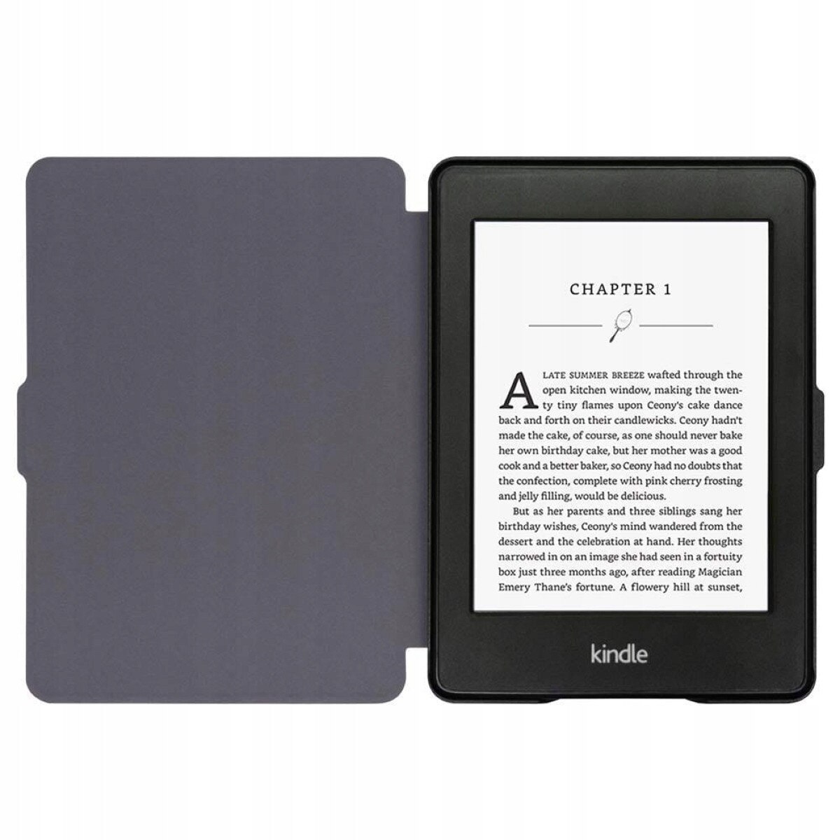 Husa tip coperta, SUPERO, slim, dedicata pentru Kindle Paperwhite 4, microfibra captusita, cu magnet si functie suport, rezistenta din material plastic, 1 bucata, multicolor (oranges)
