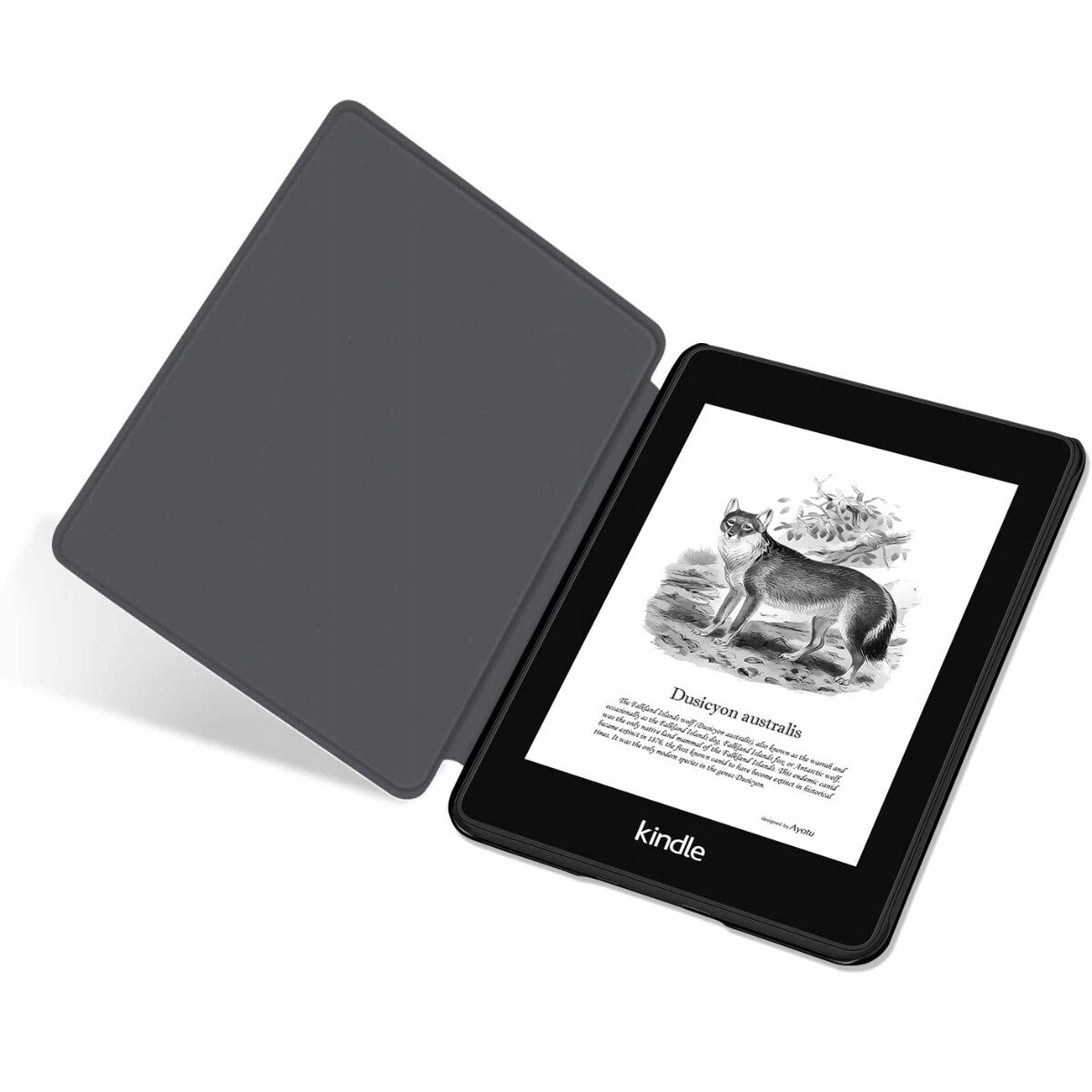 Husa tip coperta, SUPERO, slim, dedicata pentru Kindle Paperwhite 4, microfibra captusita, cu magnet si functie suport, rezistenta din material plastic, 1 bucata, multicolor (oranges)