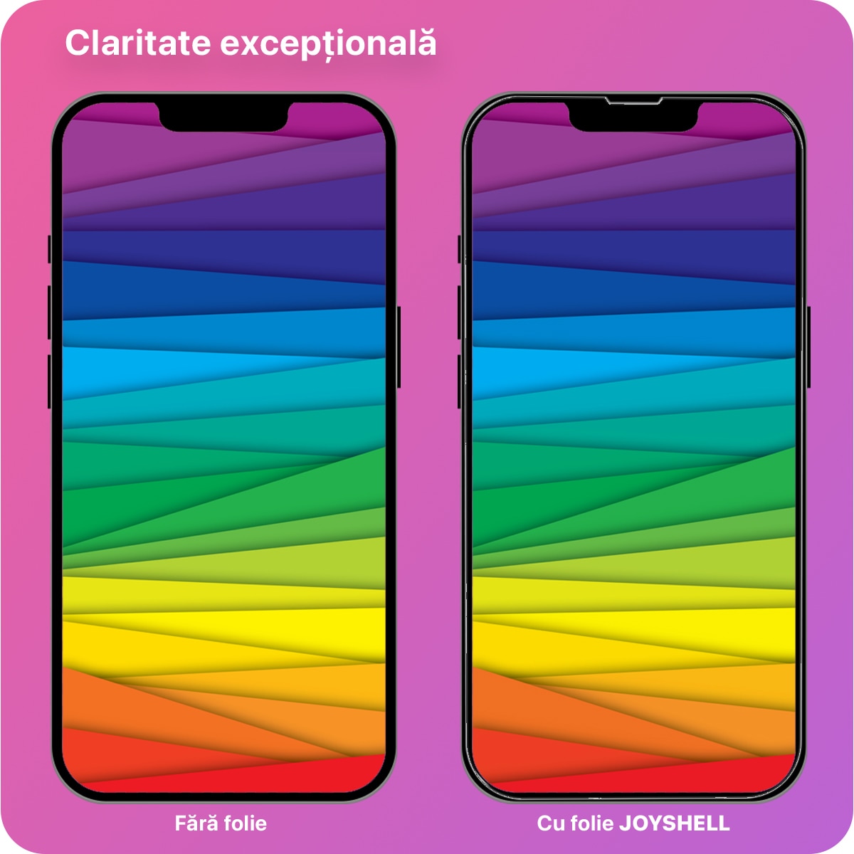 Folie Sticla Joyshell, compatibila cu Apple iPhone 13, Protectie Ecran 3D, Full Glue, Full Cover, Negru