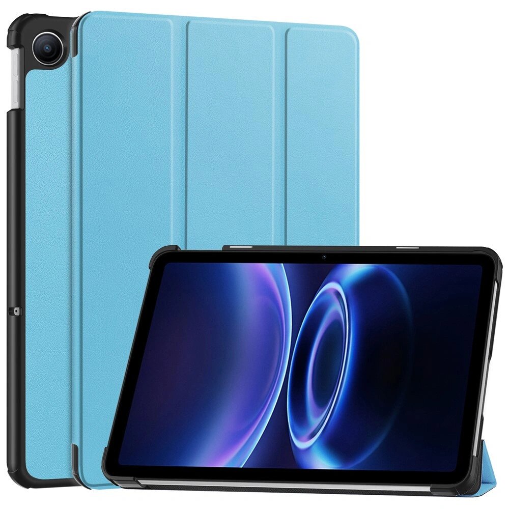 Husa cu clapeta XGSM pentru Xiaomi Redmi Pad 2 9.7", albastru, tri-fold, microfibra, slot stylus