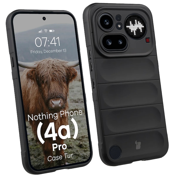 Husa Bizon Case Tur pentru Nothing Phone (4a) Pro, Negru