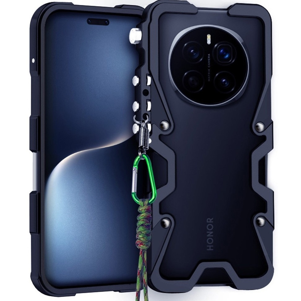 Husa pancerata XGSM pentru Honor Magic 7 Pro 5G, neagra, aluminiu si TPU, protectie sporita