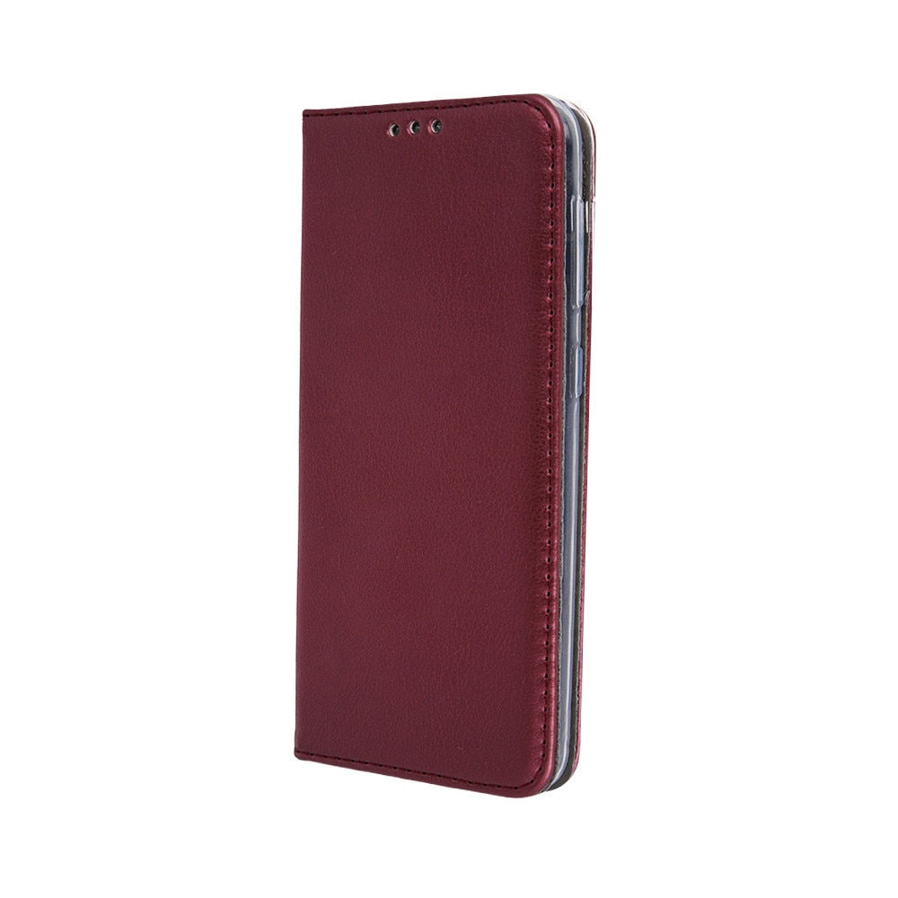 Husa carte Smart Magnet, G-Tech, compatibila cu Realme C61, buzunar card, piele ecologica, Visiniu