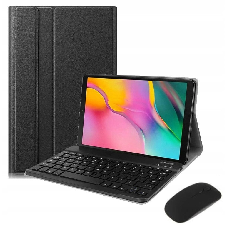 Husa cu tastatura pentru Lenovo Tab M10 Plus 10.6", Piele ecologica, Negru