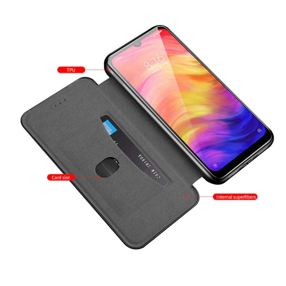 Husa Huawei Nova 5T, tip carte, inchidere magnetica, Elegance, Neagra