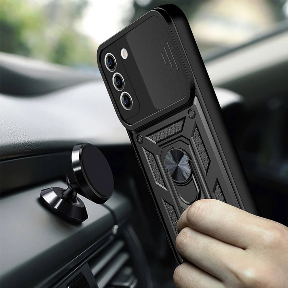 Husa Samsung Galaxy S21 FE 5G protectie camera Techsuit CamShield Series, negru
