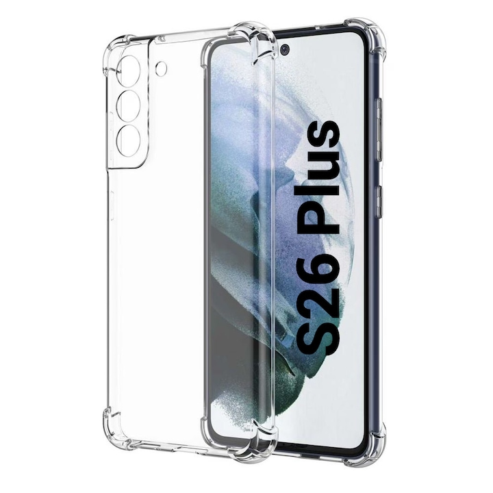 Husa de silicon antisoc pentru Samsung S26 Plus Transparent