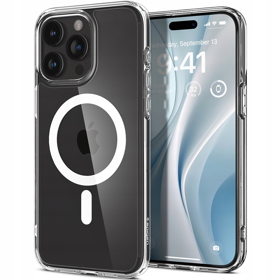 Carcasa Spigen Ultra Hybrid MagSafe compatibila cu iPhone 15 Pro White