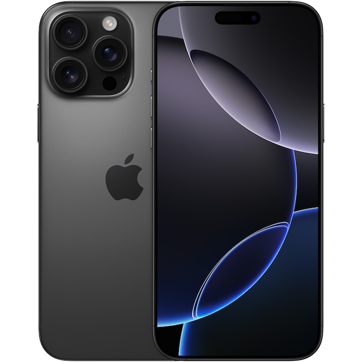 RESIGILAT: Telefon mobil Apple iPhone 16 Pro Max, 256GB, 5G, Black Titanium
