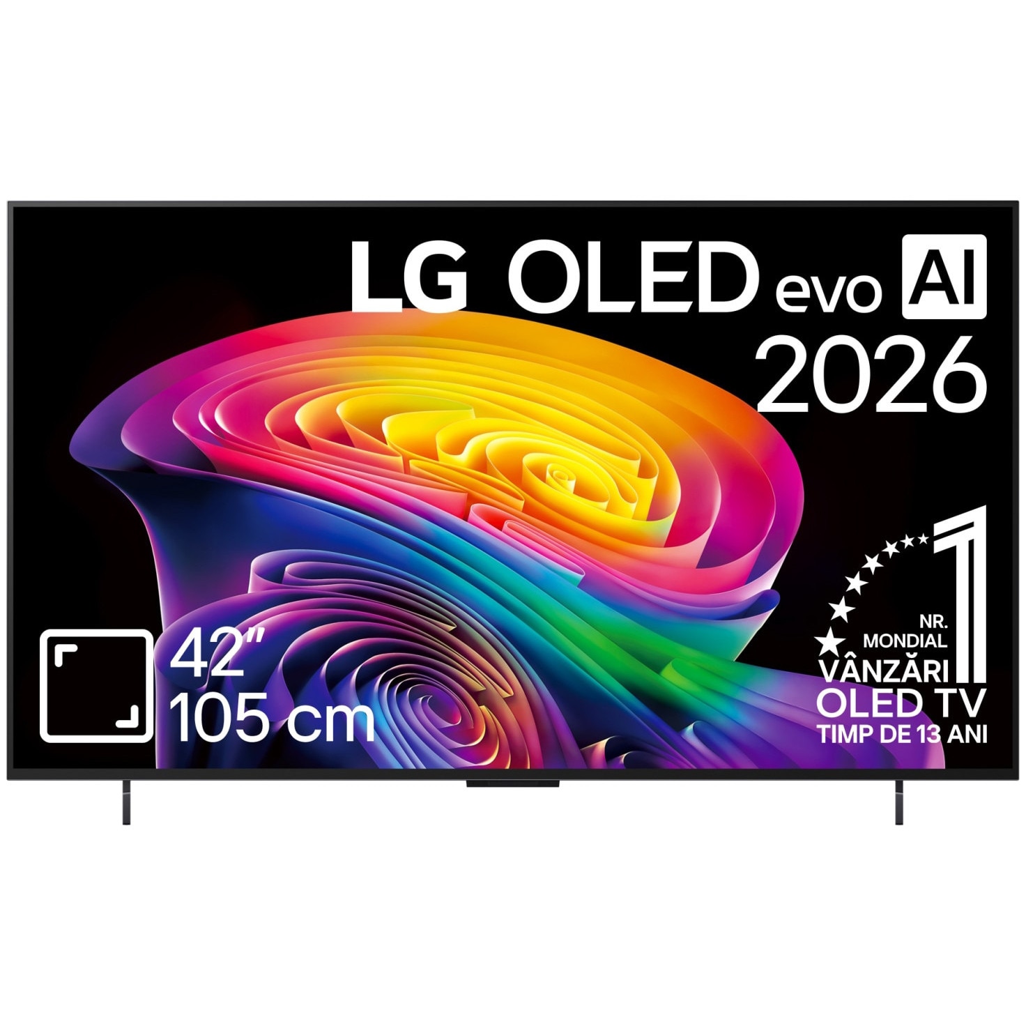 Televizor LG OLED Evo 42C62LA, 105 cm, Smart, 4k Ultra HD, 165 Hz, Clasa E (Model 2026)
