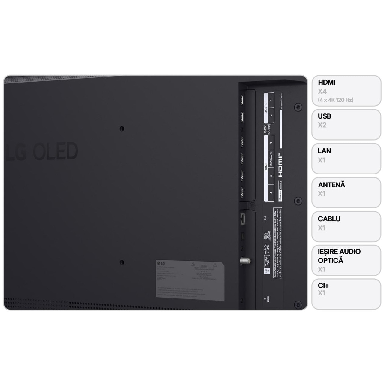 Televizor LG OLED Evo 42C62LA, 105 cm, Smart, 4k Ultra HD, 165 Hz, Clasa E (Model 2026)
