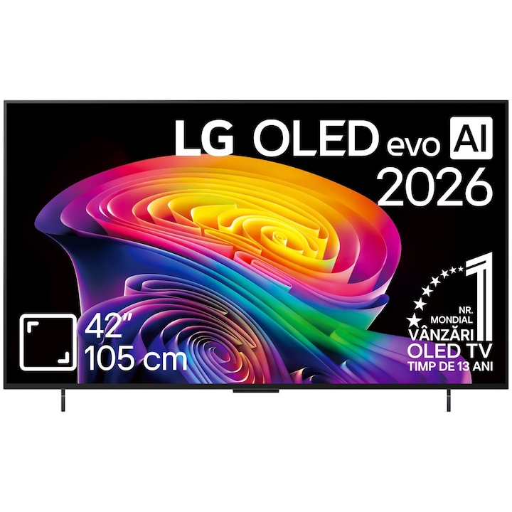 Televizor LG OLED Evo 42C62LA, 105 cm, Smart, 4k Ultra HD, 165 Hz, Clasa E (Model 2026)