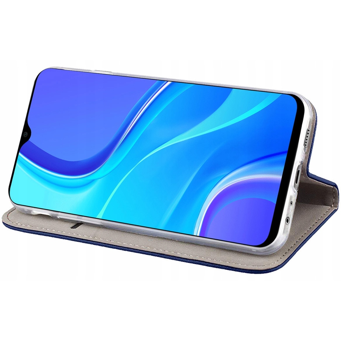 Husa cu clapeta TelForceOne Xiaomi Redmi 9 albastru 360° protectie