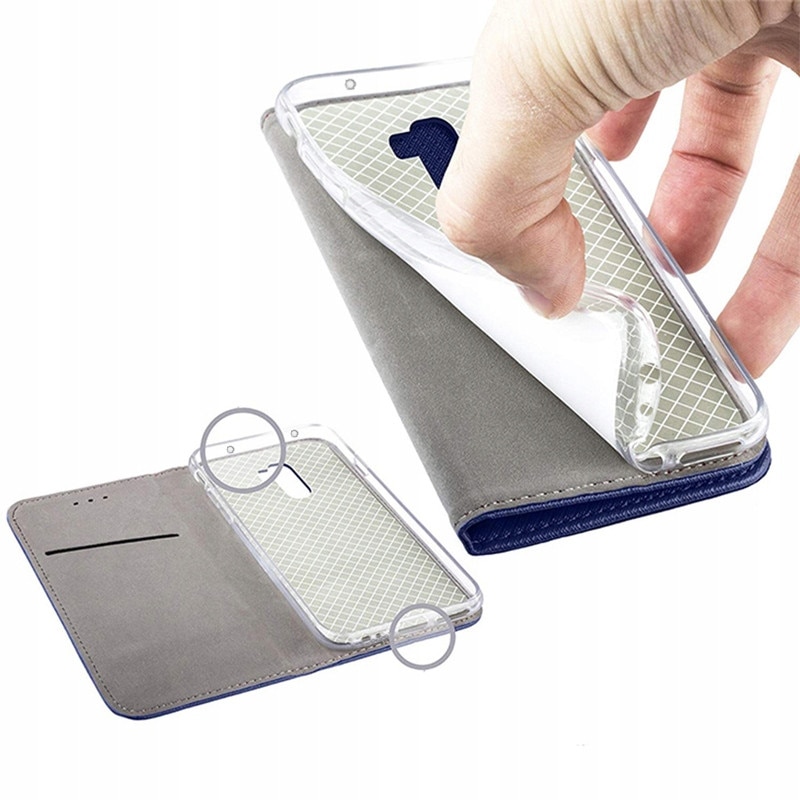 Husa cu clapeta TelForceOne Xiaomi Redmi 9 albastru 360° protectie