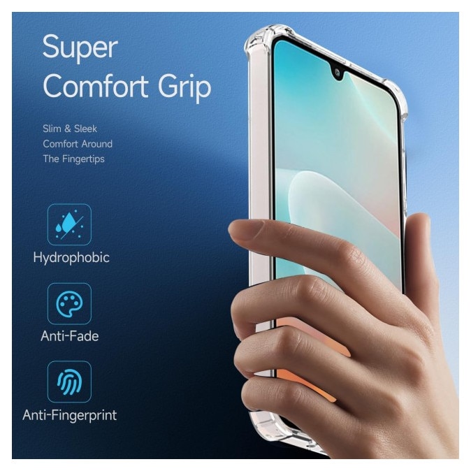 Set Husa Upzz® Armor + 2 x Folie Sticla Compatibil Cu Samsung Galaxy A57 5G, Anti Soc, Protectie La Camere, Transparent