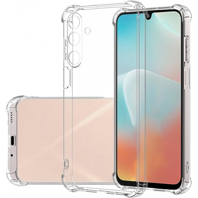 Set Husa Upzz® Armor + 2 x Folie Sticla Compatibil Cu Samsung Galaxy A57 5G, Anti Soc, Protectie La Camere, Transparent