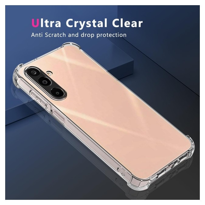Set Husa Upzz® Armor + 2 x Folie Sticla Compatibil Cu Samsung Galaxy A57 5G, Anti Soc, Protectie La Camere, Transparent