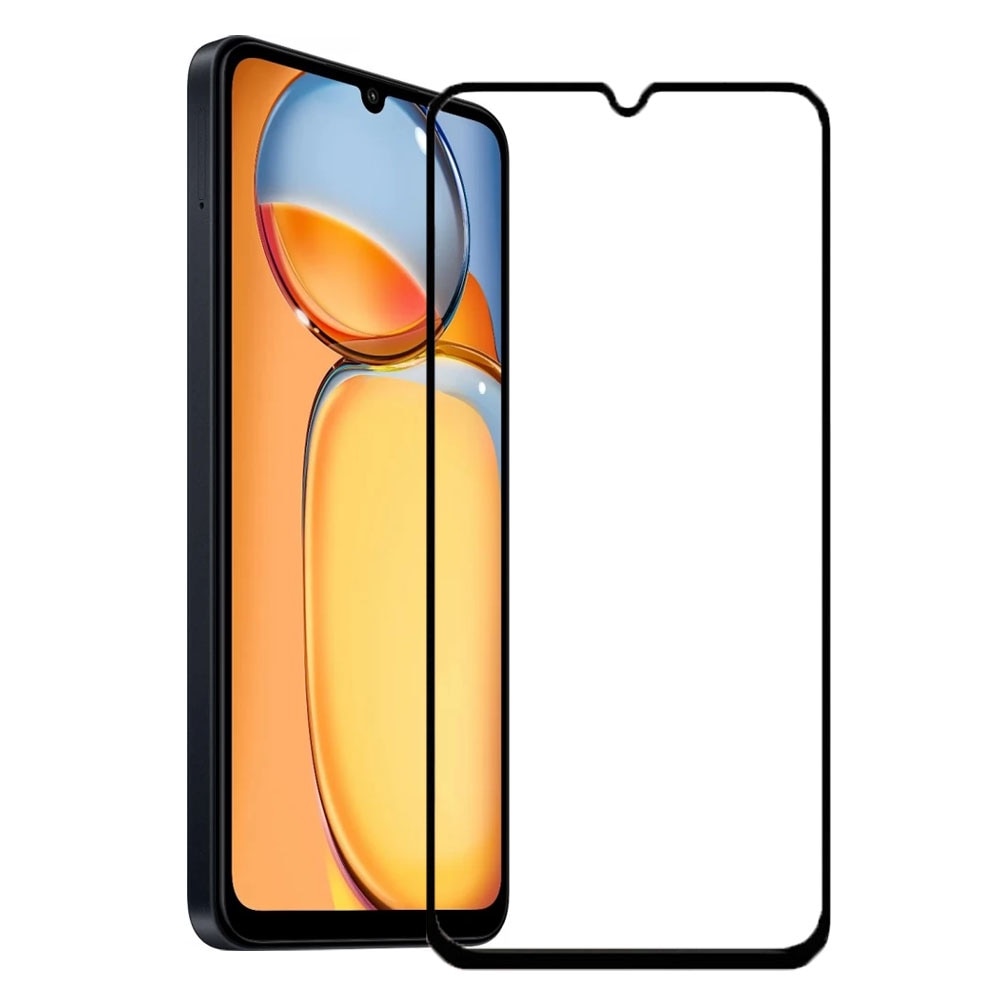 Folie protectie, compatibila cu Xiaomi Redmi 13C, Sticla securizata, Acoperire completa, Duritate 9H, Pelicula adeziv Full Surface, Anti-dust, Case Friendly, Montare usoara, Transparenta