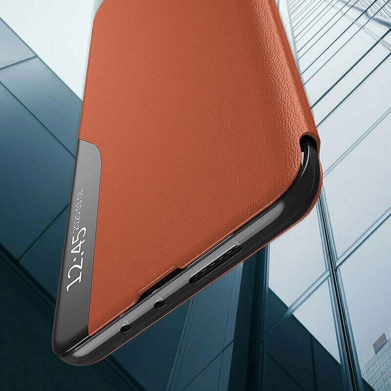 Husa compatibila cu Huawei Mate 40 Pro, Grip Texture, T187, Piele ecologica, Apricot