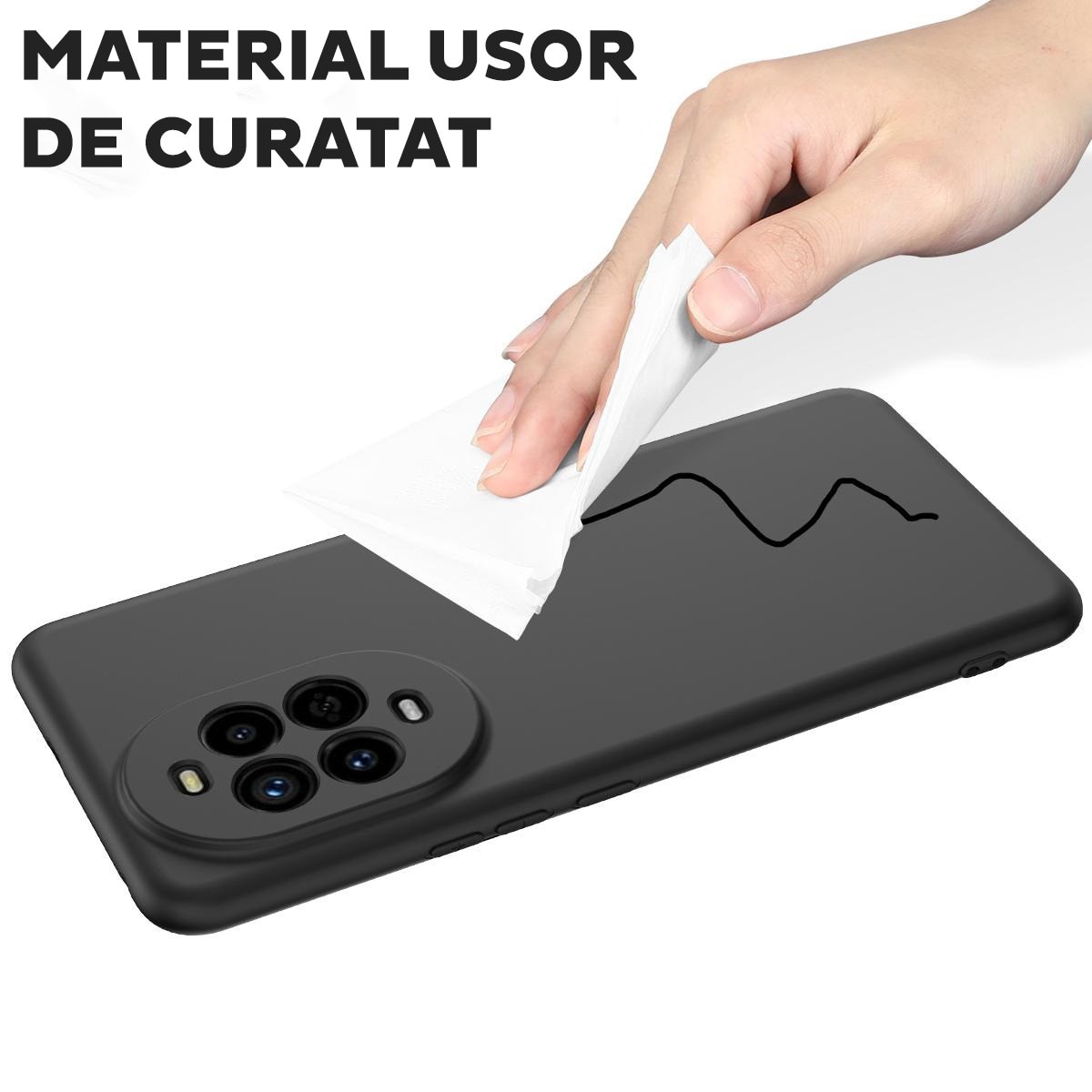 Husa pentru Huawei nova 14 Pro Daden® Silicon SoftFlex, Ultra Slim, Protectie sporita, Interior de microfibra, Albastru