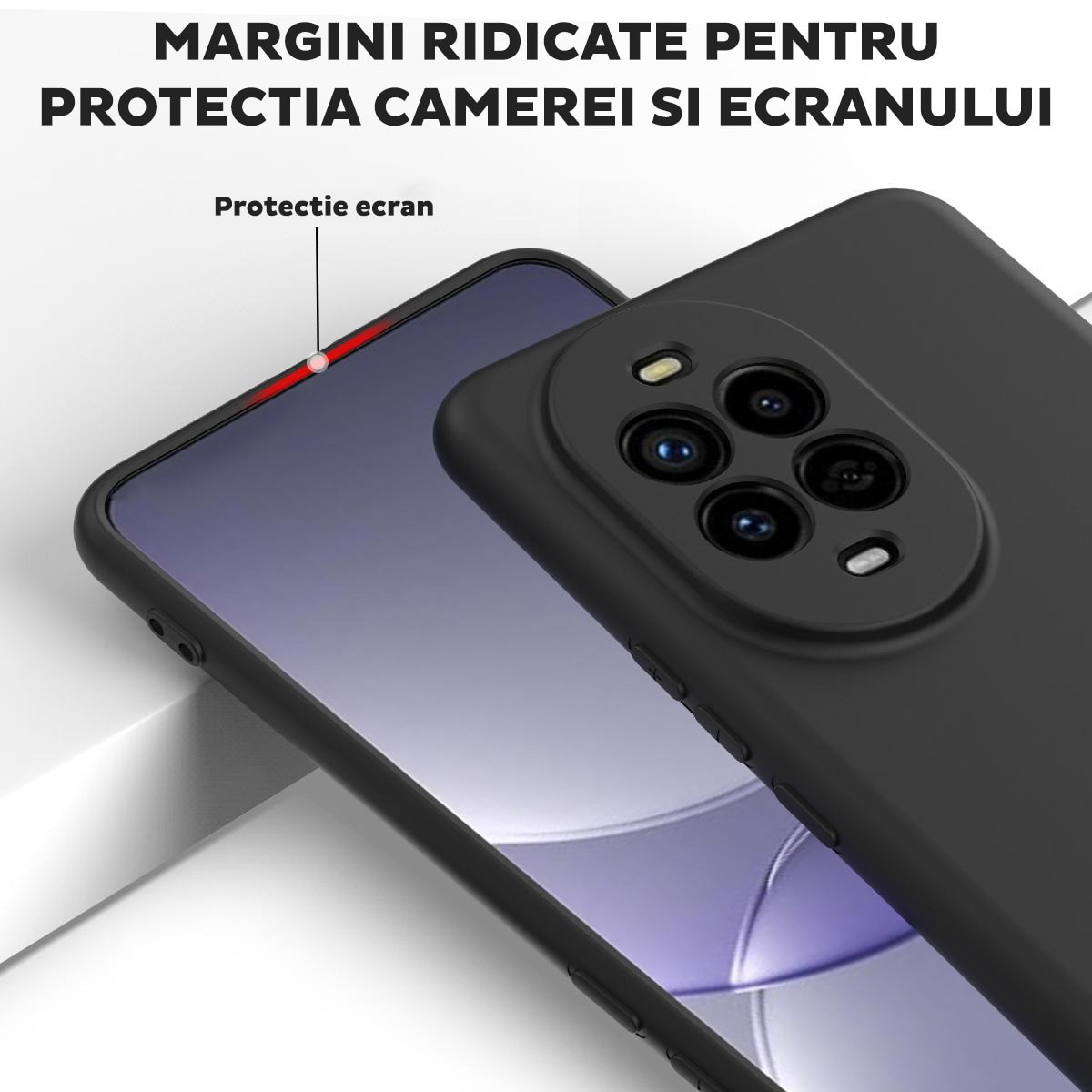 Husa pentru Huawei nova 14 Pro Daden® Silicon SoftFlex, Ultra Slim, Protectie sporita, Interior de microfibra, Albastru