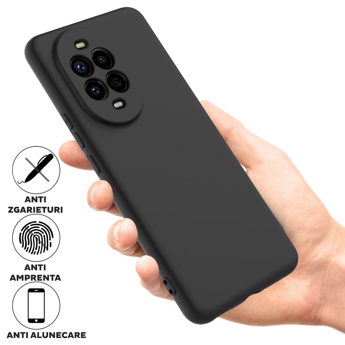 Husa pentru Huawei nova 14 Pro Daden® Silicon SoftFlex, Ultra Slim, Protectie sporita, Interior de microfibra, Albastru