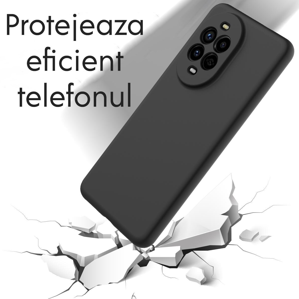 Husa pentru Huawei nova 14 Pro Daden® Silicon SoftFlex, Ultra Slim, Protectie sporita, Interior de microfibra, Albastru