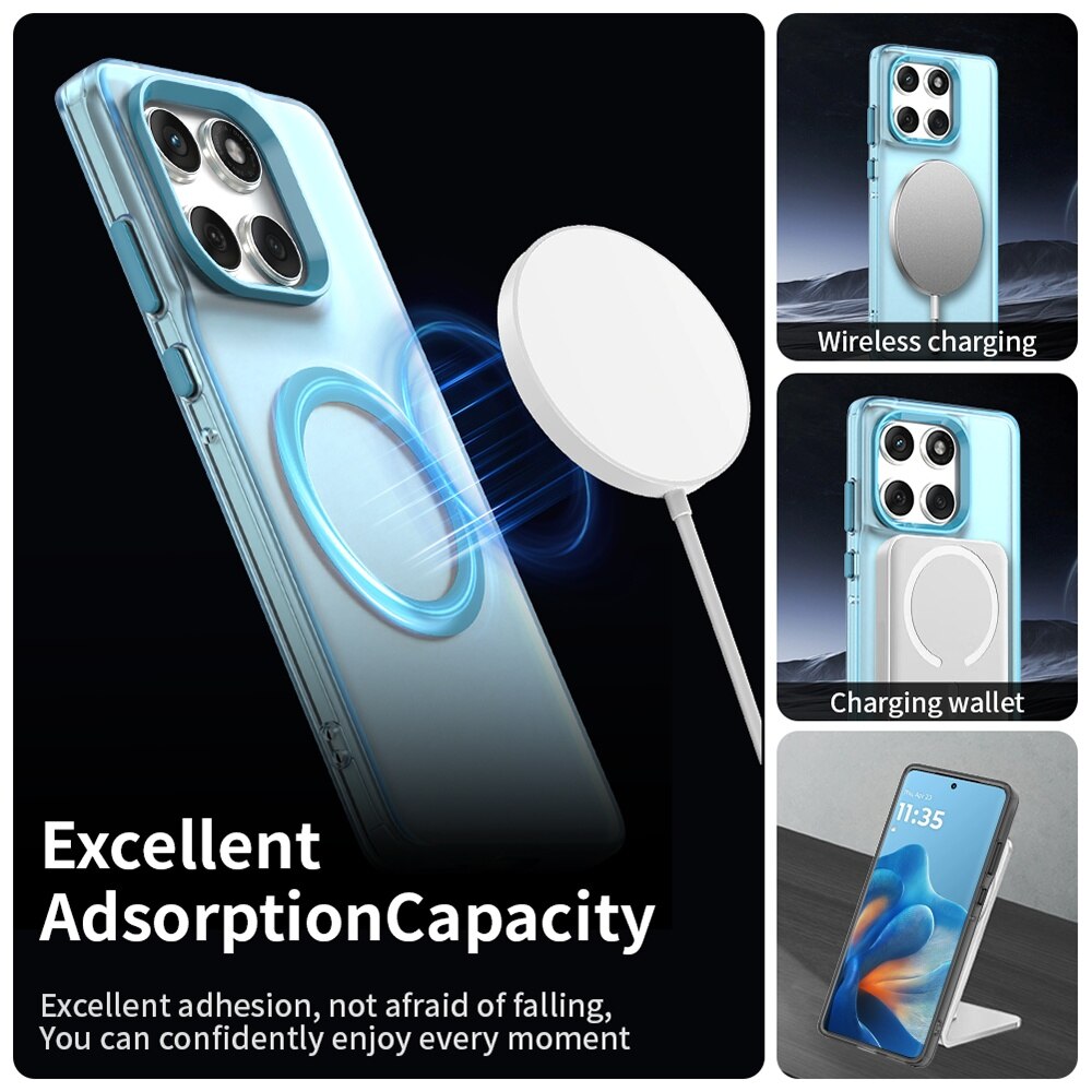 Husa premium pentru Motorola Edge 60 Fusion / Edge 60 VivaShell Fusion compatibila MagSafe, Anti-Shock - Protectie Avansata Display & Camera - Design Slim si Elegant - albastru