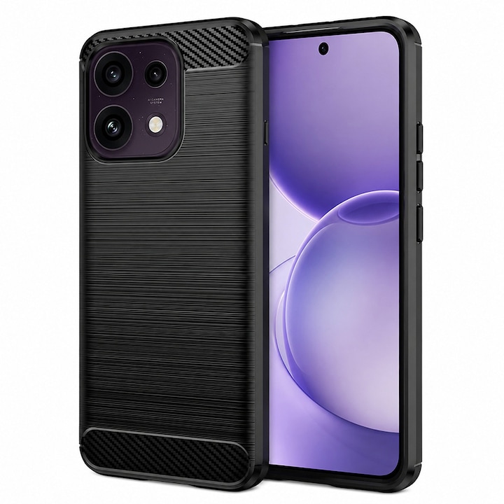 Husa pentru Oppo Reno 16 F / Reno 16 FS Daden Carbon Flexibila Antisoc, Hybrid Antisoc, Negru