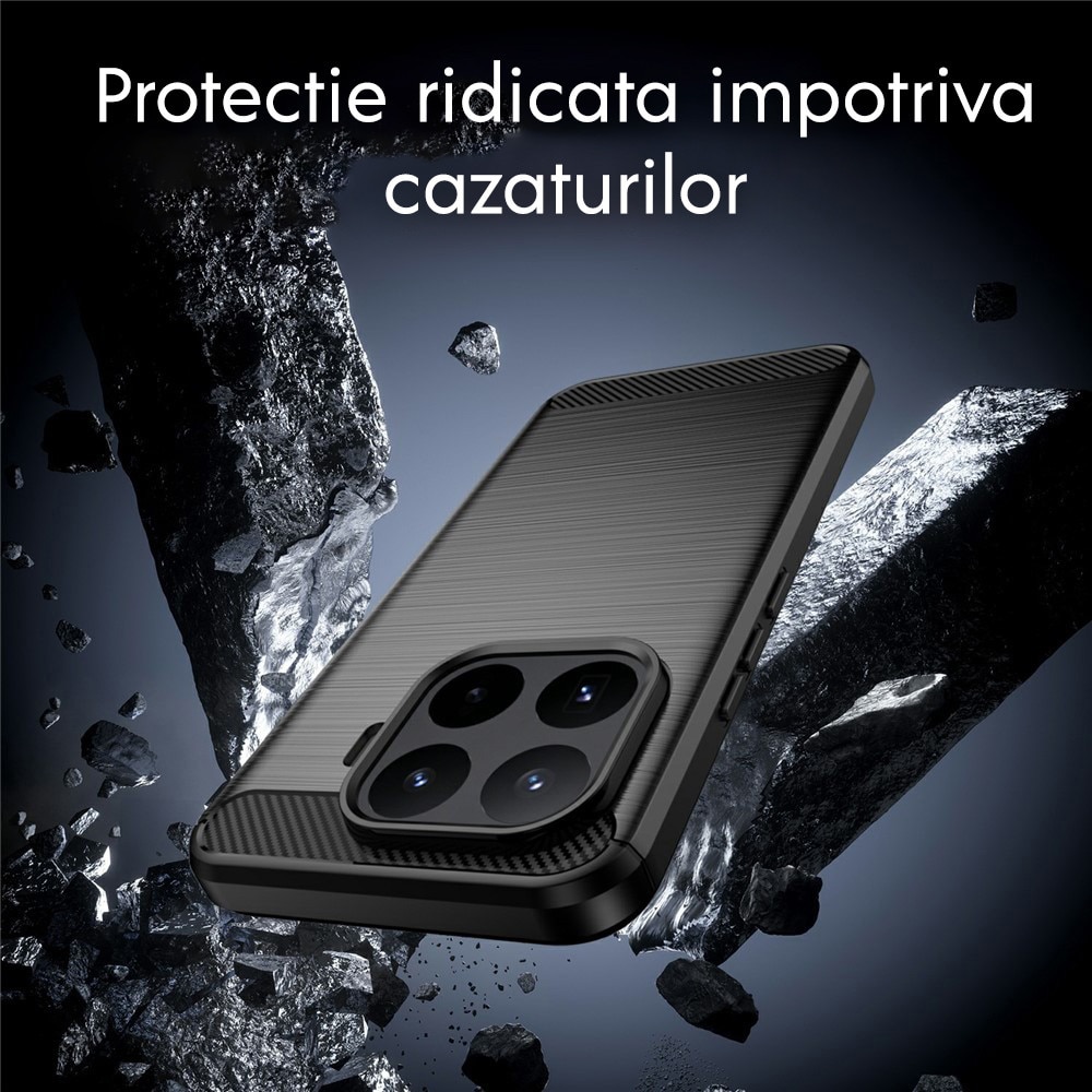 Husa pentru Oppo Reno 16 F / Reno 16 FS Daden Carbon Flexibila Antisoc, Hybrid Antisoc, Negru