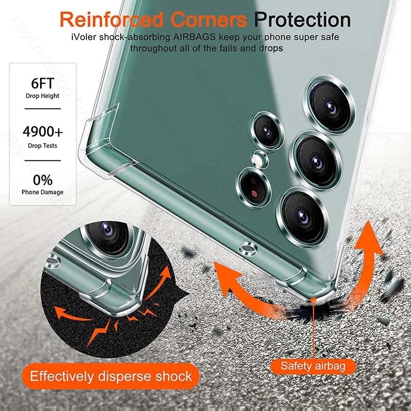 Husa compatibila cu Samsung Galaxy S24 Ultra, Slim, Antisock, Protectie Camera, Joyshell, Transparenta