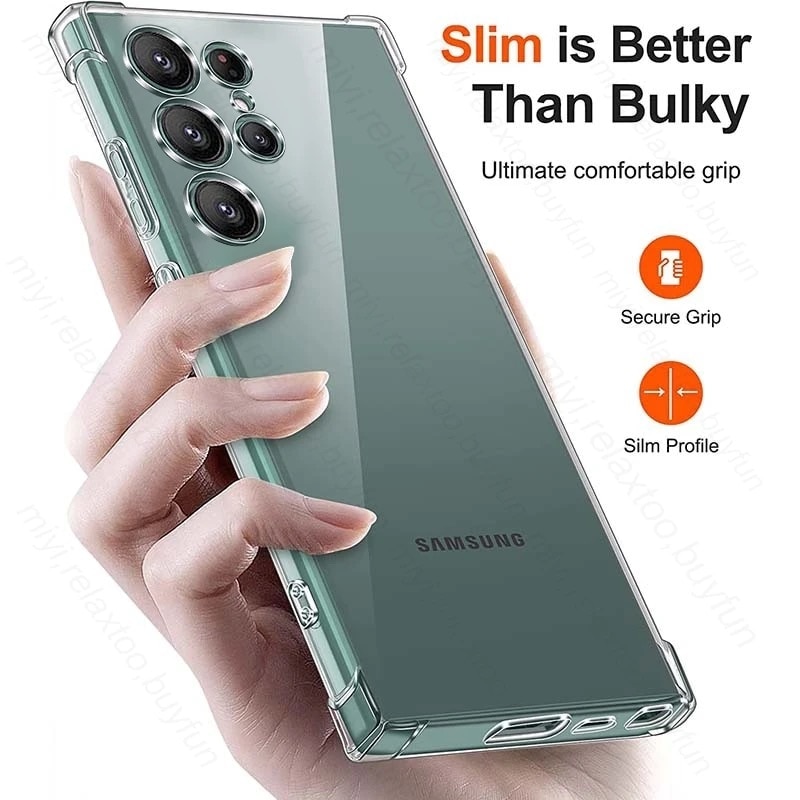 Husa compatibila cu Samsung Galaxy S24 Ultra, Slim, Antisock, Protectie Camera, Joyshell, Transparenta