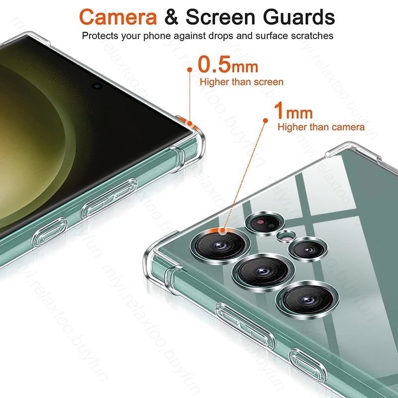 Husa compatibila cu Samsung Galaxy S24 Ultra, Slim, Antisock, Protectie Camera, Joyshell, Transparenta