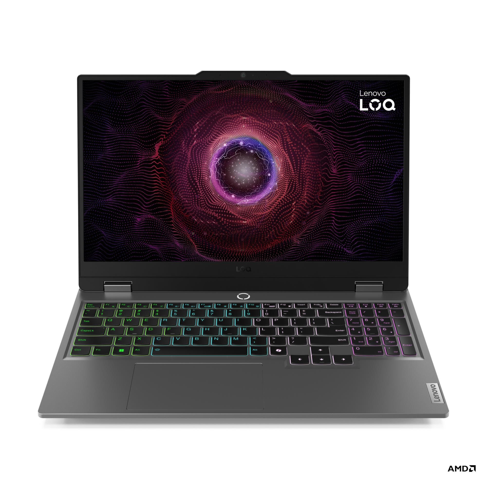 Laptop Lenovo LOQ 15ARP9 83JC00N6PB, 15.6 inch 1920 x 1080, AMD Ryzen 5 7235HS 4 C / 8 T, 3.1 GHz - 4.2GHz, 2 MB 8 MB cache, 16 GB DDR5, 512 GB SSD, Nvidia GeForce RTX 4050, Fara sistem de operare