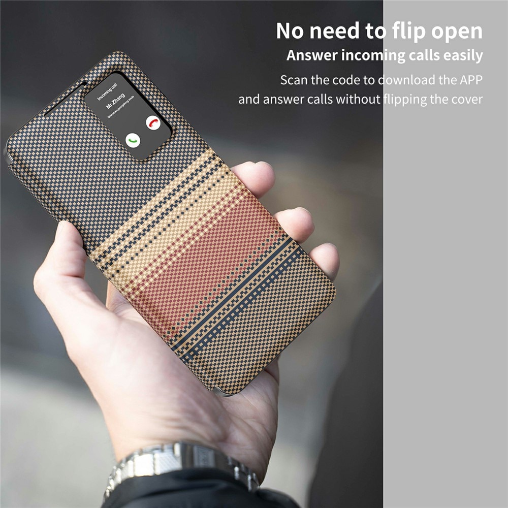 Husa pentru Samsung Galaxy S25 FE Smart View din piele, Model Gradient, Raspuns apel fara deschidere, Protectie 360°, Inchidere Magnetica, Protectie Camera, Protectie Sporita, Maro