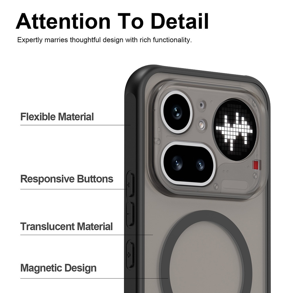 Husa pentru Nothing Phone (4a) Pro - Techsuit HaloFrost II MagSafe - Black