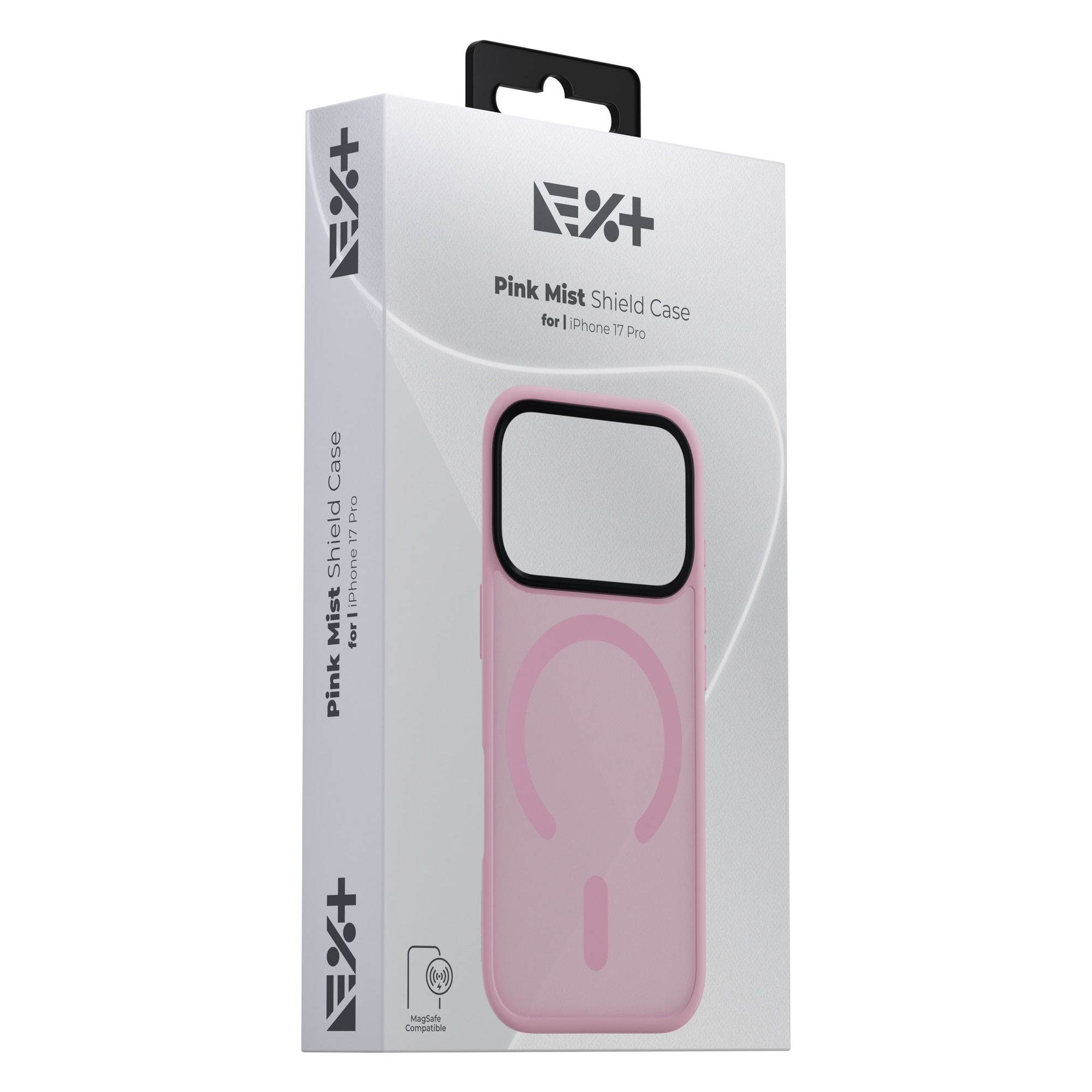 Husa de protectie NOA Mist Shield, compatibila Magsafe, pentru Iphone 17 Pro, Roz